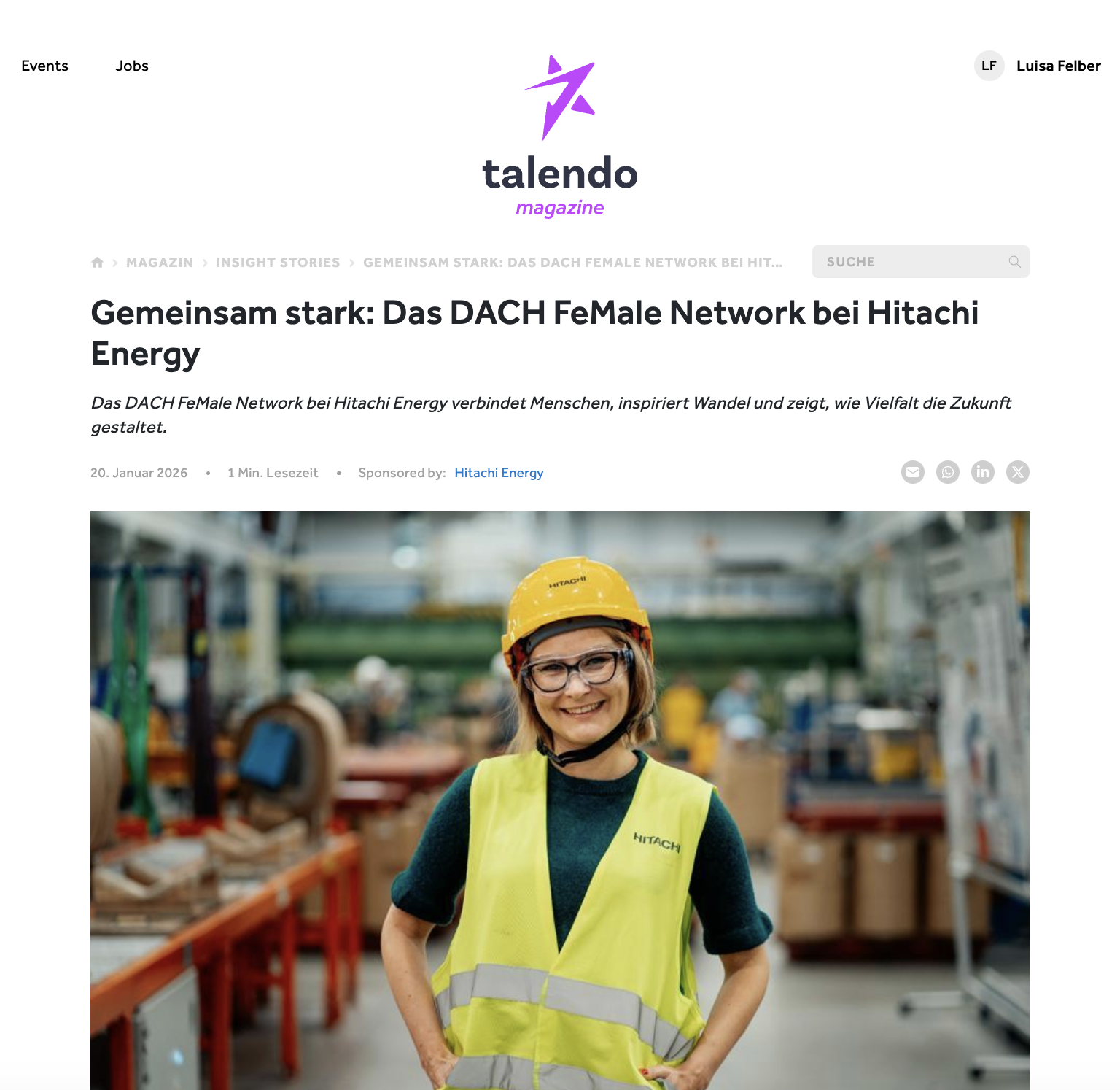 Artikelvisual: Gemeinsam stark: Das DACH FeMale Network bei Hitachi Energy
