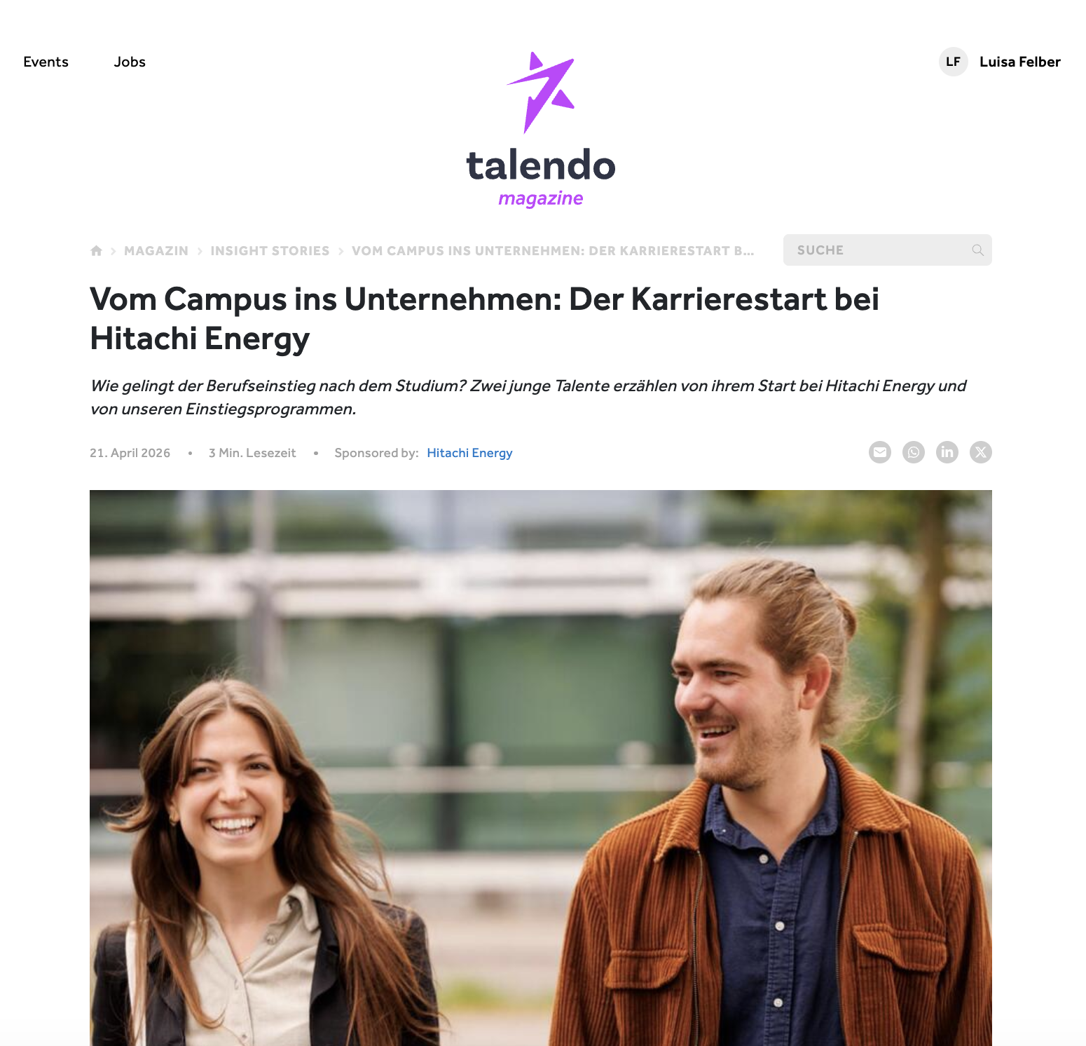 Artikelvisual: Vom Campus ins Unternehmen: Der Karrierestart bei Hitachi Energy