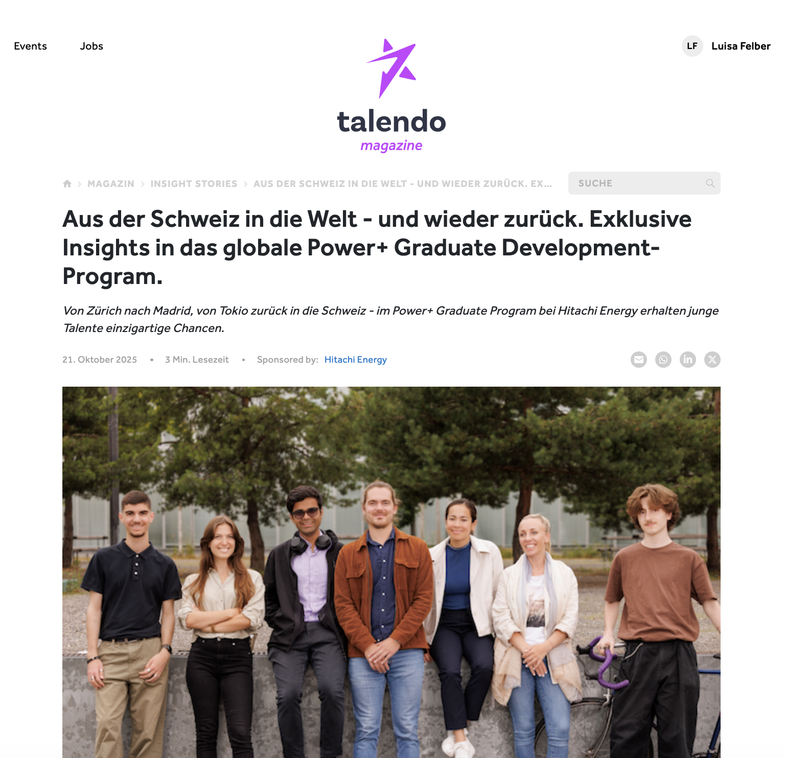 Artikelvisual: Aus der Schweiz in die Welt - und wieder zurück. Exklusive Insights in das globale Power+ Graduate Development-Program.